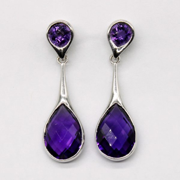 Amethyst Drop Earrings | 4.90ctw | Discount