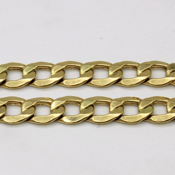 18k Yellow Gold Curb Link Bracelet | 8  | For Discount