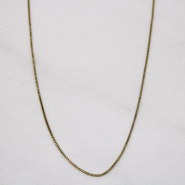 10k Yellow Gold Box Link Chain | 18  | For Discount