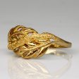 22k Yellow Gold Leaf Ring | SZ 6.25 | on Sale