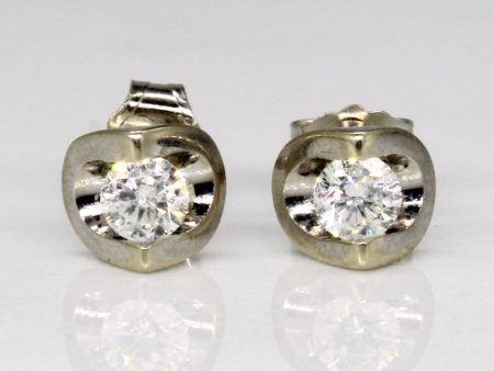 14k Solitaire Diamond Earrings | 0.16ctw | Online Hot Sale