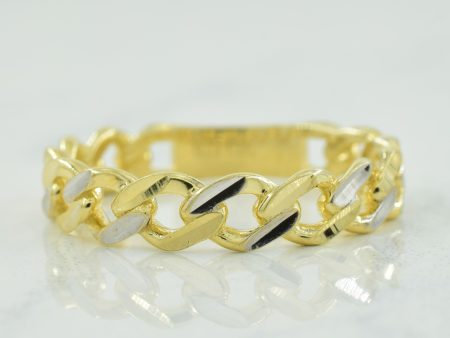 10k Yellow Gold Cuban Link Ring | SZ 6.25 | Sale