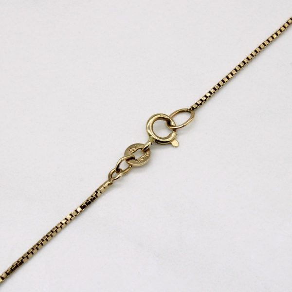 10k Yellow Gold Box Link Choker | 14  | Fashion