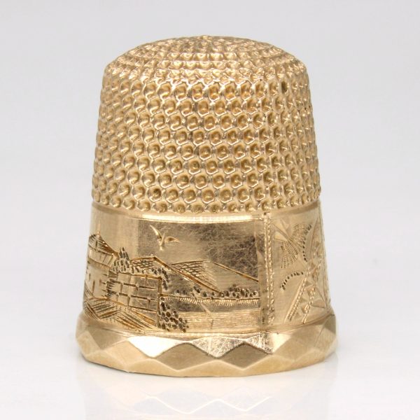 9k Yellow Gold Thimble Online Hot Sale