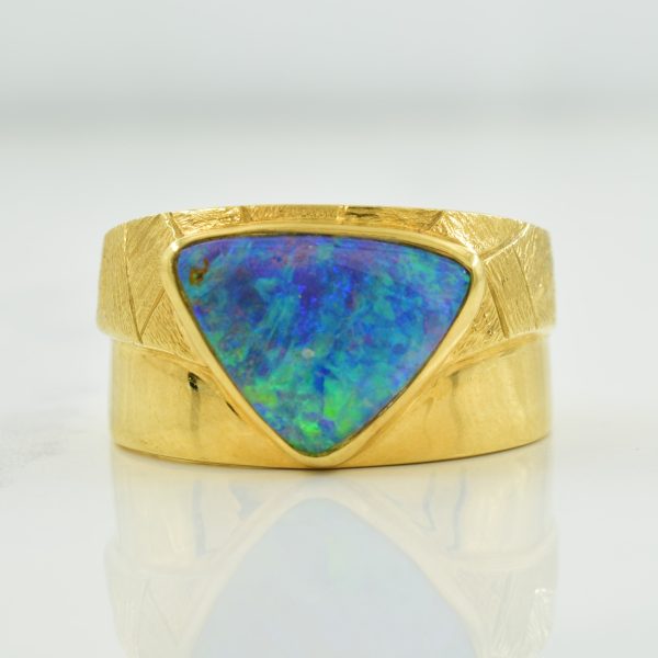 Black Opal Ring In Matrix Ring | 2.25ct  | SZ 9 | For Discount