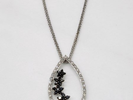 Black & White Diamond Drop Necklace | 0.26ctw | 18  | Discount