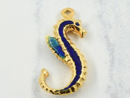 14k Yellow Gold & Enamel Seahorse Pendant | Online Hot Sale