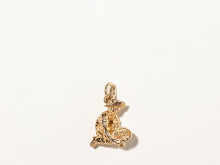 10k Yellow Gold Panner Charm Cheap