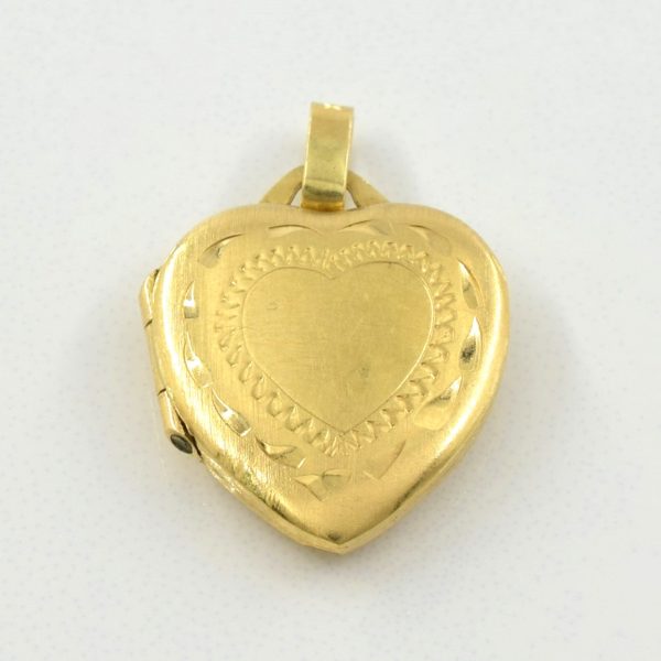 10k Yellow Gold Heart Locket | on Sale