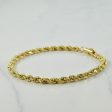 10k Yellow Gold Rope Chain Bracelet | 7.5  | For Cheap