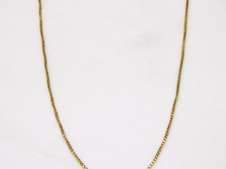 9k Yellow Gold Box Link Chain Choker | 14  | Cheap