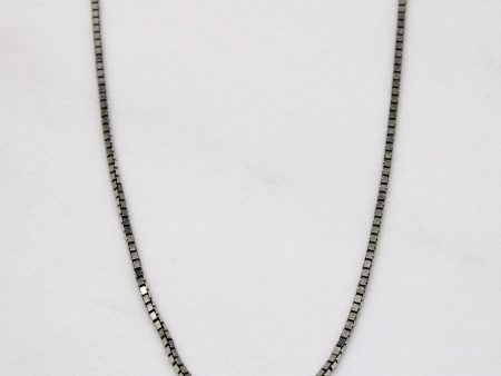 10k White Gold Box Link Chain | 22  | Sale