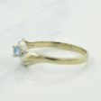 Blue Topaz & Diamond Bypass Ring | 0.10ct, 0.02ctw | SZ 6.75 | Cheap