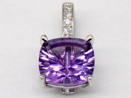 Amethyst & Diamond Pendant | 1.70ct, 0.02ctw | Hot on Sale