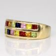 14k Yellow Gold Multi Gem Ring | 1.44ctw | SZ 7 Hot on Sale