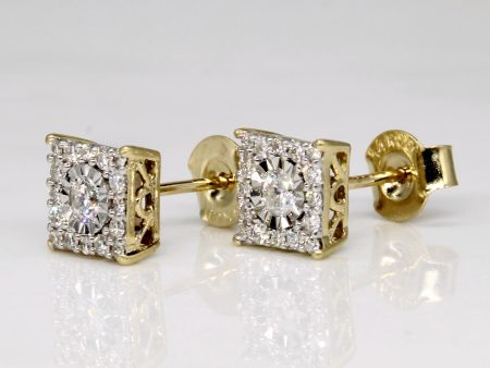 14k Yellow Gold Diamond Earrings | 0.40ctw | Hot on Sale