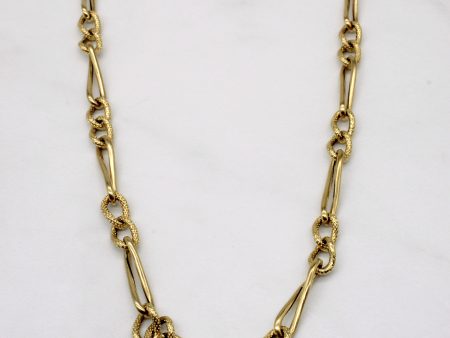 14k Yellow Gold Unique Link Chain | 24  | Fashion