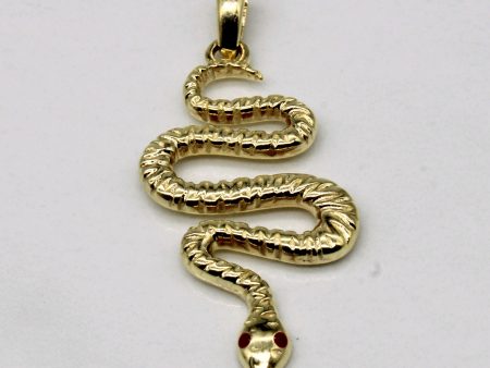 Carnelian Snake Pendant | 0.02ctw | Online now