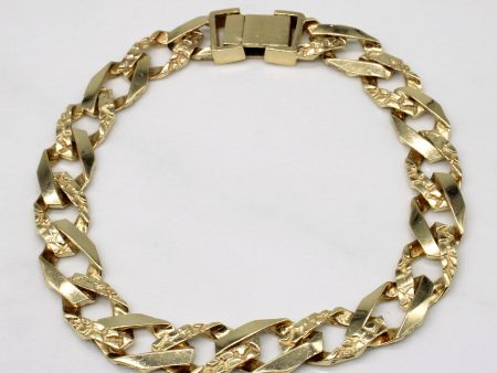 10k Yellow Gold Curb Link Bracelet | 8.25  | Discount