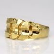 18k Yellow Gold Cuban Link Ring | SZ 6.75 | Fashion