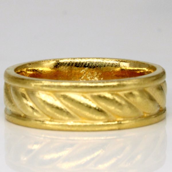 24k Yellow Gold Ring | SZ 7.75 | Discount