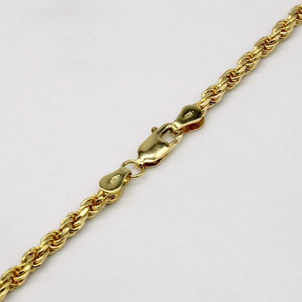 14k Yellow Gold Rope Link Chain | 22  | Online now