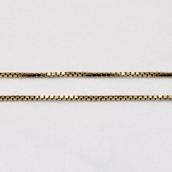 18k Yellow Gold Box Link Chain | 21  | on Sale