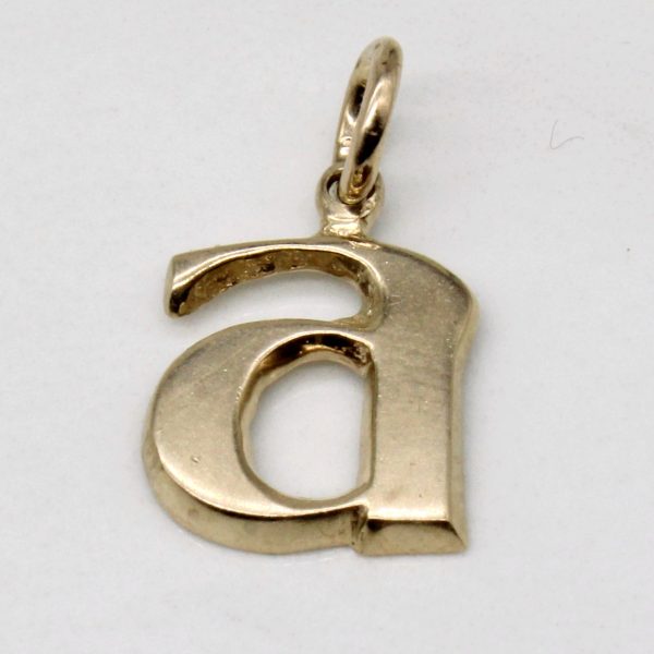 14k Yellow Gold  a  Initial Pendant For Sale