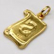 22k Yellow Gold  S  Initial Scroll Pendant Online Hot Sale