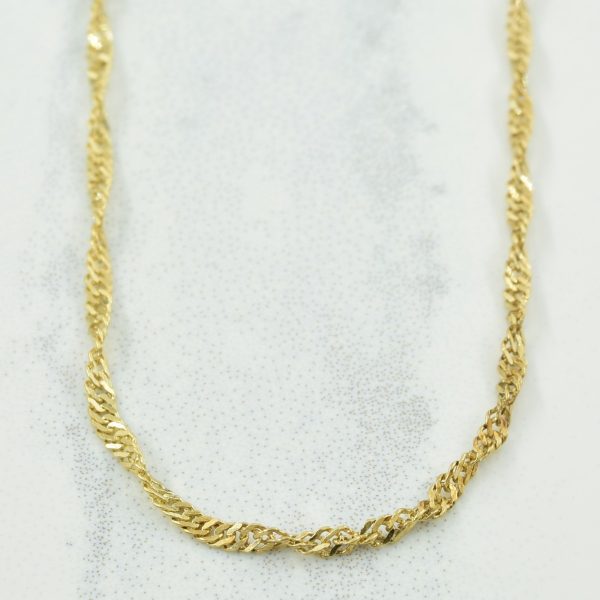 10k Yellow Gold Singapore Chain | 16  | Online Hot Sale