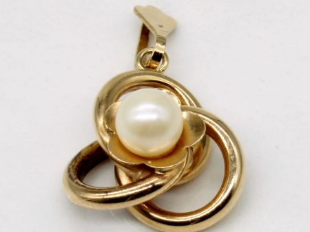 Yellow Gold Pearl Pendant For Cheap