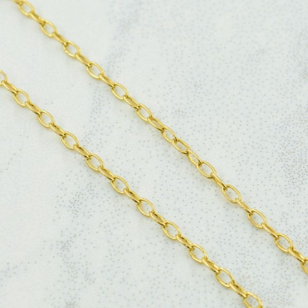 14k Yellow Gold Elongated Cable Chain | 14.50  | Supply