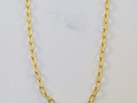 14k Yellow Gold Elongated Cable Chain | 16  | Supply