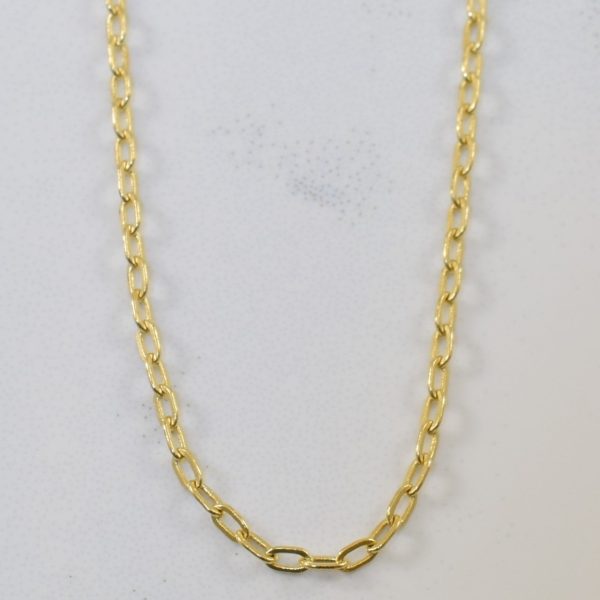 14k Yellow Gold Elongated Cable Chain | 16  | Supply