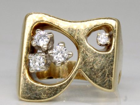 Abstract Diamond Ring | 0.23ctw | SZ 6.25 | For Sale