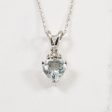 Aquamarine & Diamond Necklace | 0.01ctw, 0.70ct | 18  | Fashion