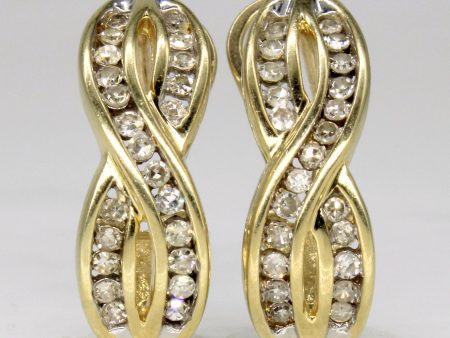 Channel Set Diamond Infinity Earrings | 0.50ctw | Discount