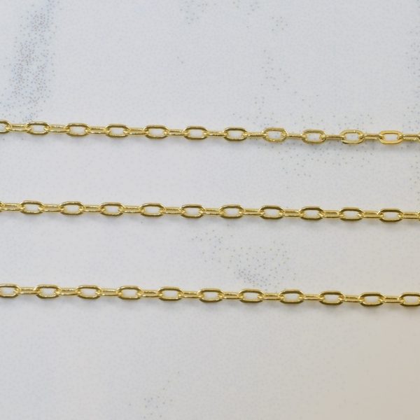 14k Yellow Gold Elongated Cable Chain | 16  | Supply