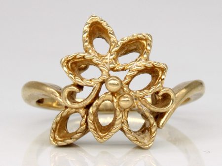 10k Yellow Gold Leaf Ring | SZ 7 | Sale