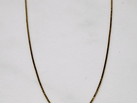 14k Yellow Gold Box Link Chain | 17  | on Sale