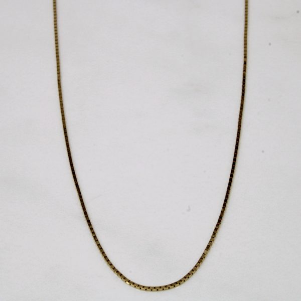 14k Yellow Gold Box Link Chain | 17  | on Sale