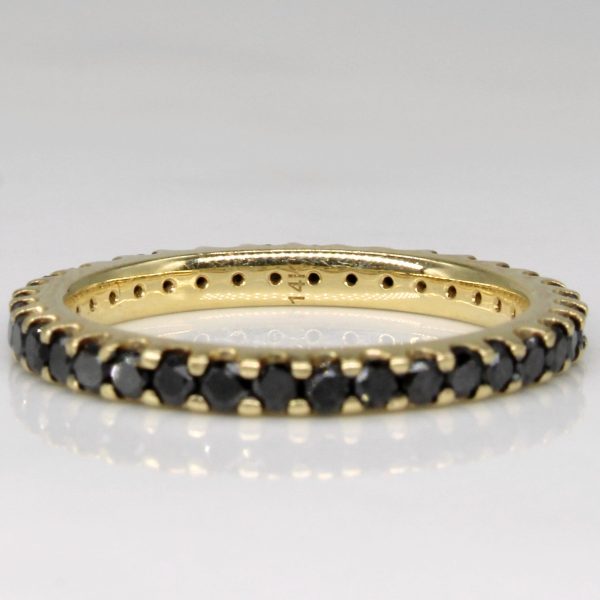 Black Diamond 14k Eternity Ring | 0.72ctw | SZ 5.25 | Supply