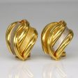 22k Two Tone Gold Earrings Online Hot Sale