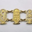 20k Yellow Gold Egyptian Hieroglyphic Bracelet | 7.5  | Sale