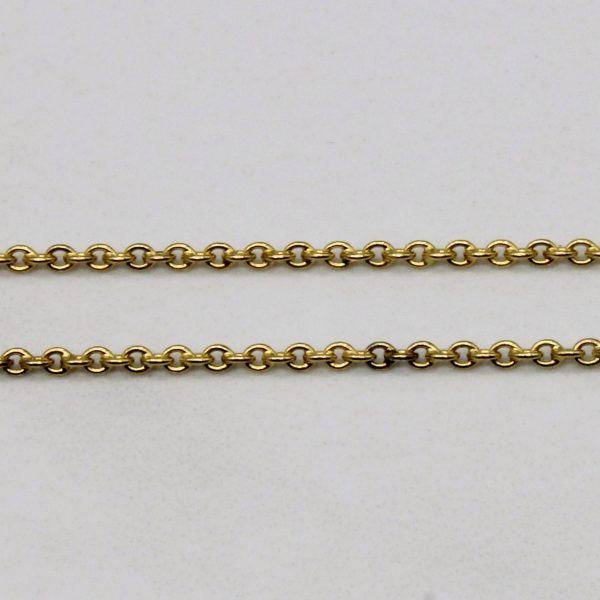 14k Yellow Gold Circle Link Chain | 17  | Cheap