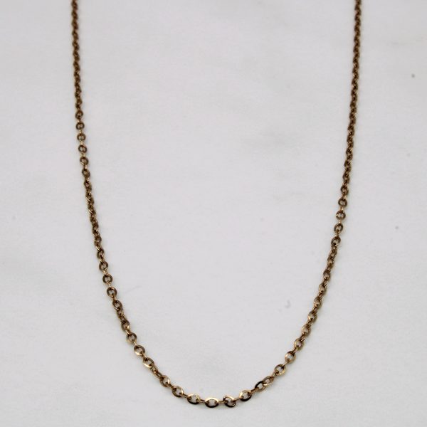 10k Yellow Gold Oval Link Chain | 22  | For Sale