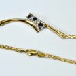 Bypass Sapphire & Diamond Gold Necklace | 0.39ctw | 0.10tw | 17 | Sale