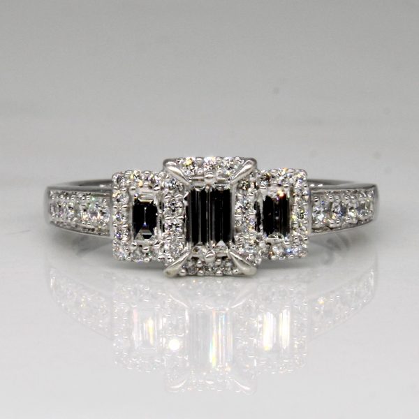 Baguette Cut Diamond Cluster Ring | 0.50ctw | SZ 6.25 | Online now