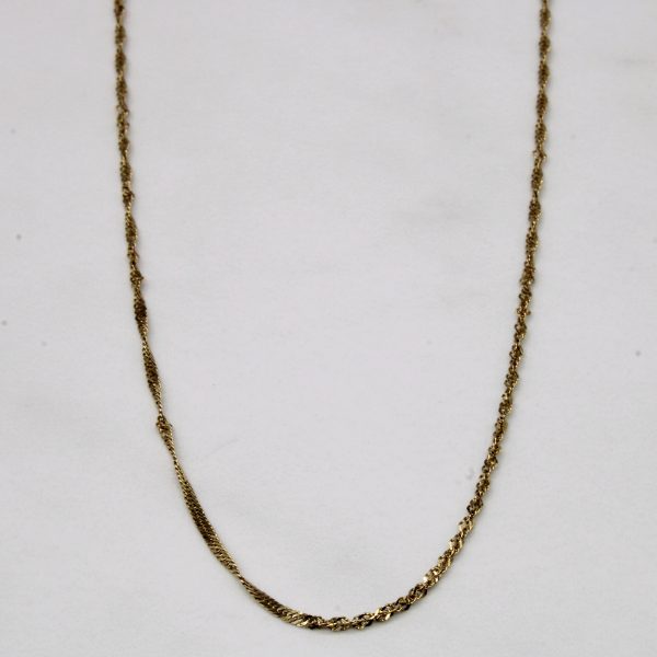 Canadian 10k Yellow Gold Rope Chain | 18  | Online