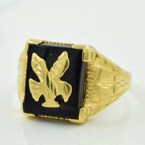 Black Onyx Eagle Ring | 3.50ct | SZ 8 | Online Hot Sale